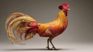 华丽公鸡 羽毛绚丽夺目