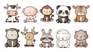 可爱卡通小动物集合