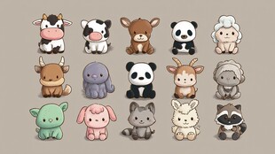 可爱卡通动物大集合