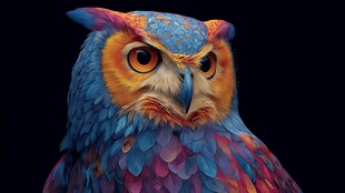 多彩猫头鹰的独特魅力