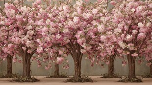 浪漫樱花树景 春日梦幻风