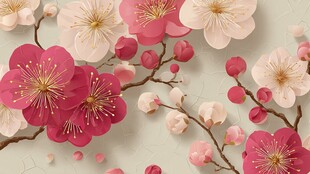 春日繁花绽放美丽景象