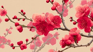 红梅绽放 尽显中式浪漫