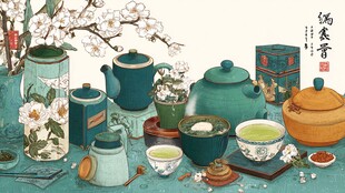 中式茶具雅韵 茶香四溢