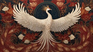 中式凤凰华丽图案艺术