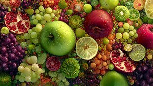 缤纷多彩的新鲜水果盛宴