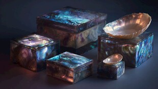 多彩贝壳装饰精美收纳盒