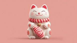 可爱招财猫摆件