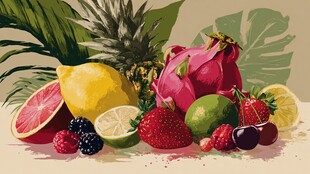 缤纷热带水果组合