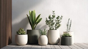 室内绿植组合 简约装饰风