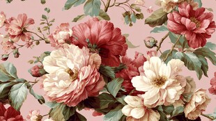 复古风花卉壁纸图案