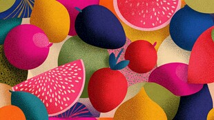 缤纷多彩的水果插画世界