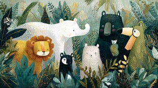 森林中的可爱动物们