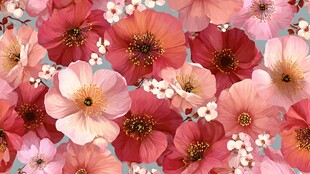 浪漫花卉图案背景