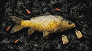 金黄鲤鱼配药瓶场景展示