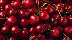 新鲜饱满的红樱桃