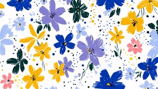 缤纷花卉图案背景
