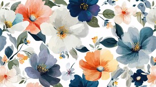 多彩花卉图案 清新又唯美