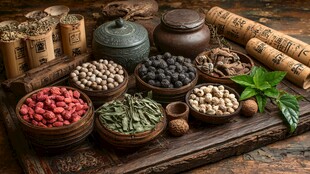 传统中药材展示