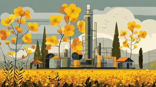 田园中的工业设施景观