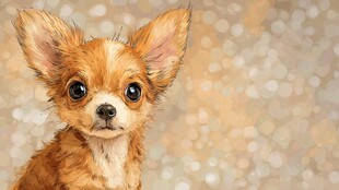 可爱吉娃娃小狗萌趣瞬间