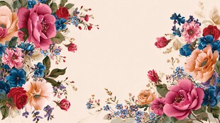 缤纷花卉装饰背景图