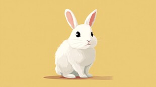 可爱白兔插画
