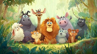 森林中的可爱动物大集合