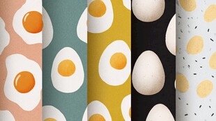 多彩鸡蛋图案的创意壁纸