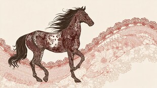梦幻蕾丝边的奔腾骏马