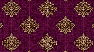 紫色底金色花纹精美图案