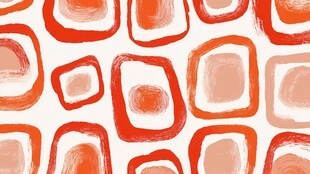 橙红色几何图案无缝背景