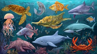 缤纷海洋生物大集合