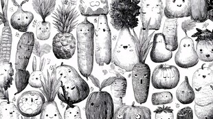 可爱卡通蔬菜水果大集合