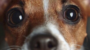 小狗大眼睛特写