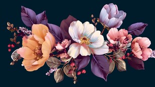 梦幻多彩花卉组合