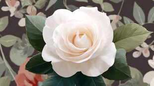 纯白优雅玫瑰特写