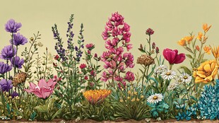 缤纷多彩花卉植物景观