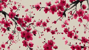 繁花满枝 中式花卉图案