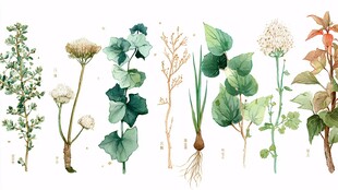 手绘清新植物图鉴