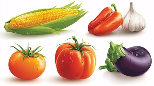 多彩新鲜蔬菜集合
