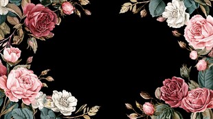 花卉边框装饰图