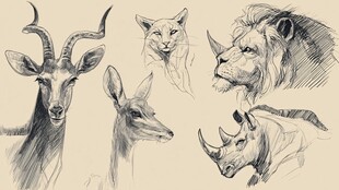 动物素描集合