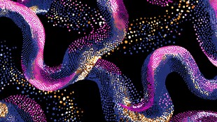 梦幻炫彩波浪粒子图案