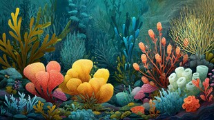 梦幻海底珊瑚景观