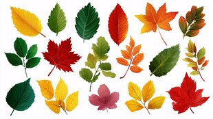 多彩秋叶集合