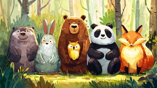 森林中可爱的动物们