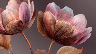 梦幻柔粉系盛开的莲花