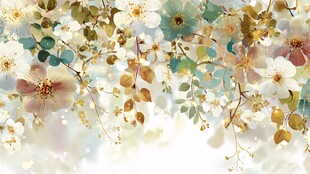 梦幻花卉背景图
