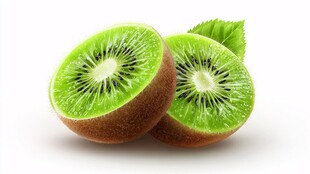 新鲜切开的猕猴桃